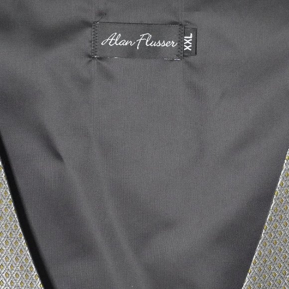NWT Alan Flusser Patterned Men's Suit Vest & Tie - Picture 6 of 6